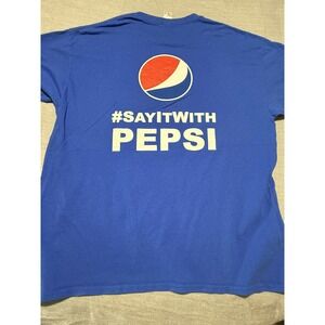 PEPSI Shirt Mens XL Blue #Say It WIth Pepsi EMOJI Classic 90s Promo Tee